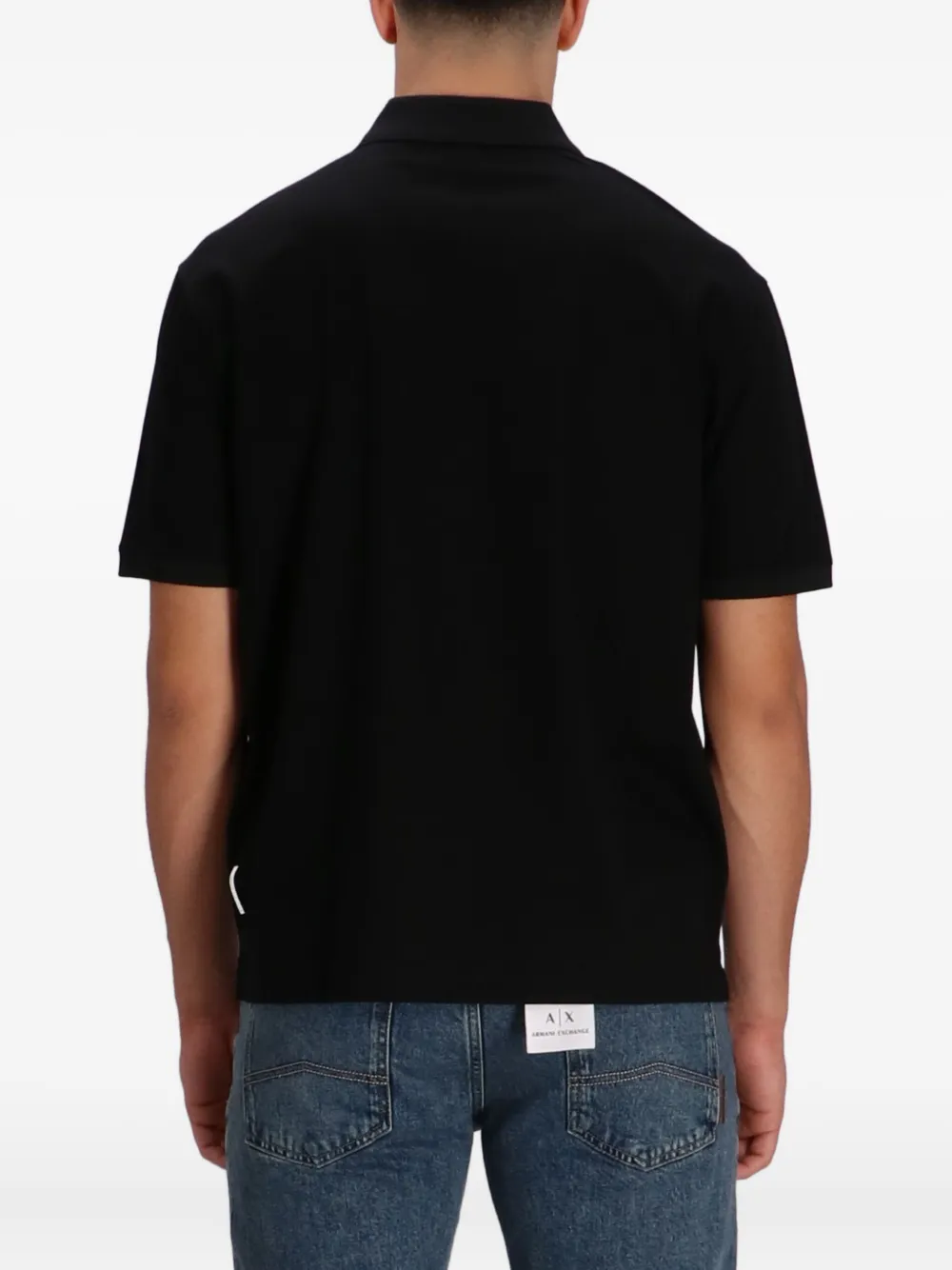 Armani Exchange Poloshirt met halve rits Zwart