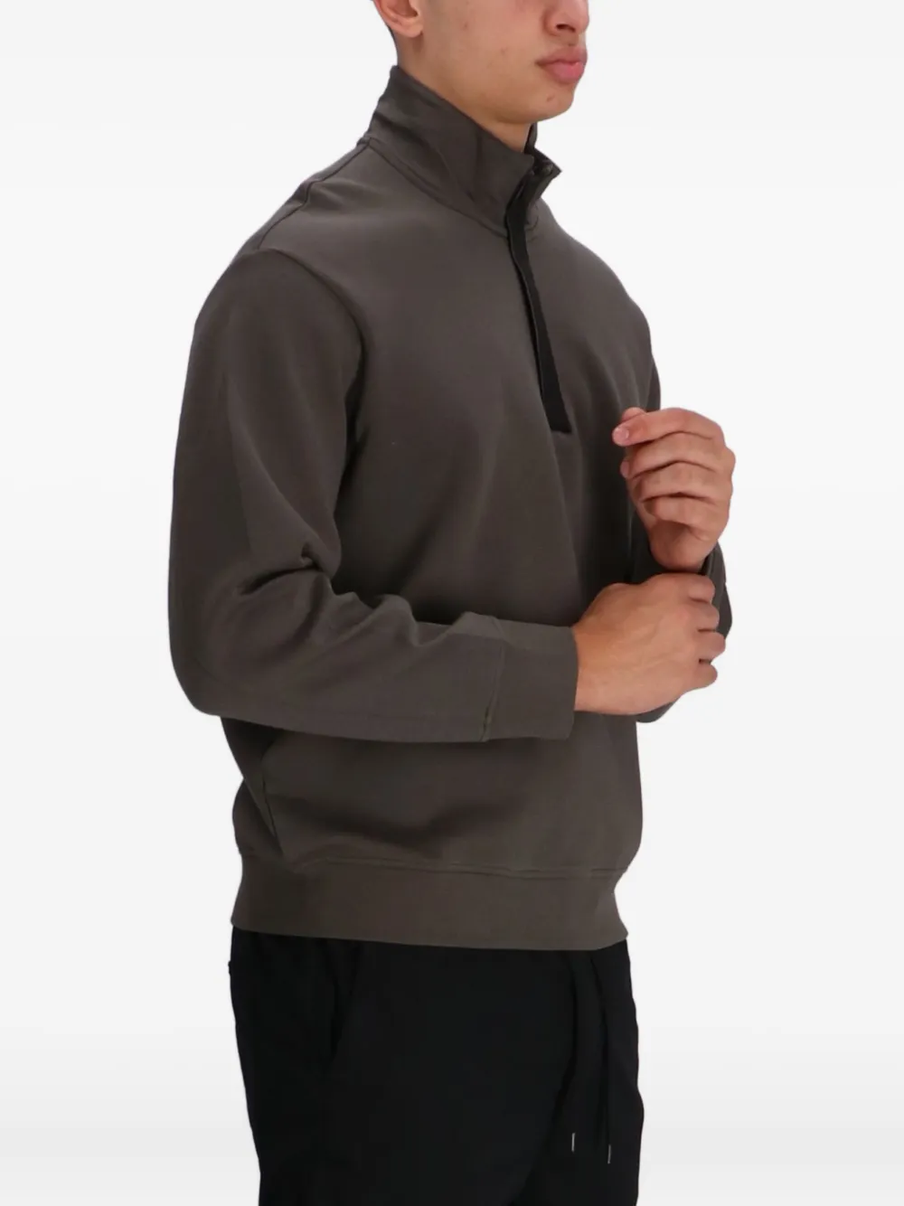 Armani Exchange Sweater met rits Grijs