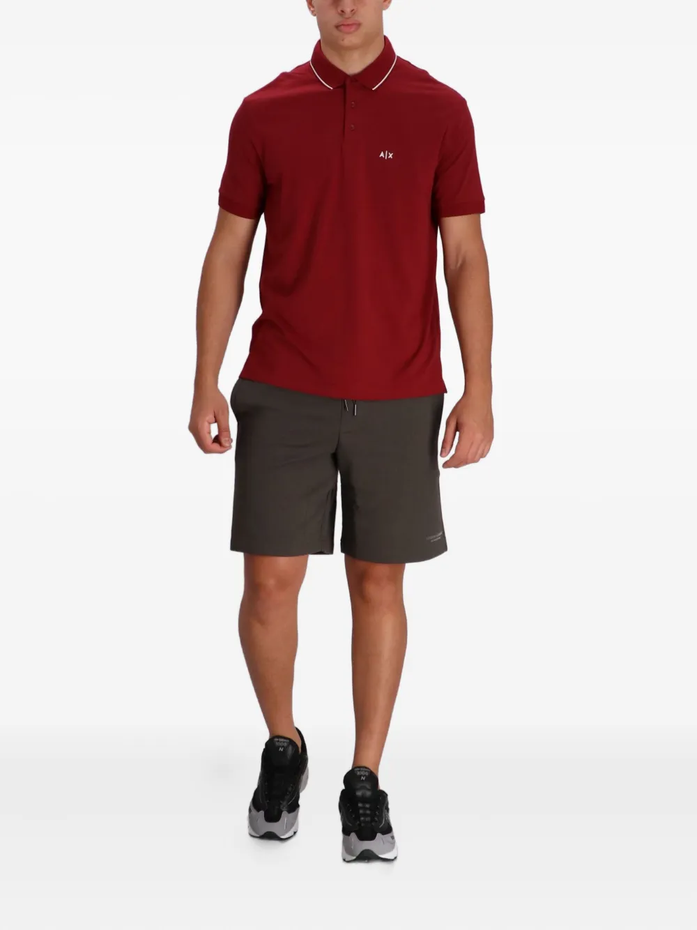 Armani Exchange Poloshirt met logo - Rood