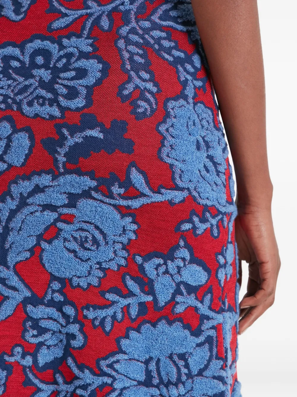 Temperley London Geknöpfter Francis Midirock Mit Blumenmuster In Blue