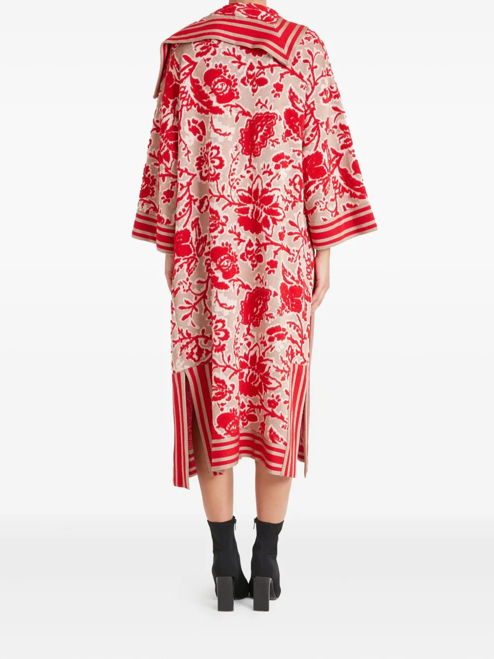 Temperley London Gestreiftes Francis Mantel Mit Blumenmuster In Multi