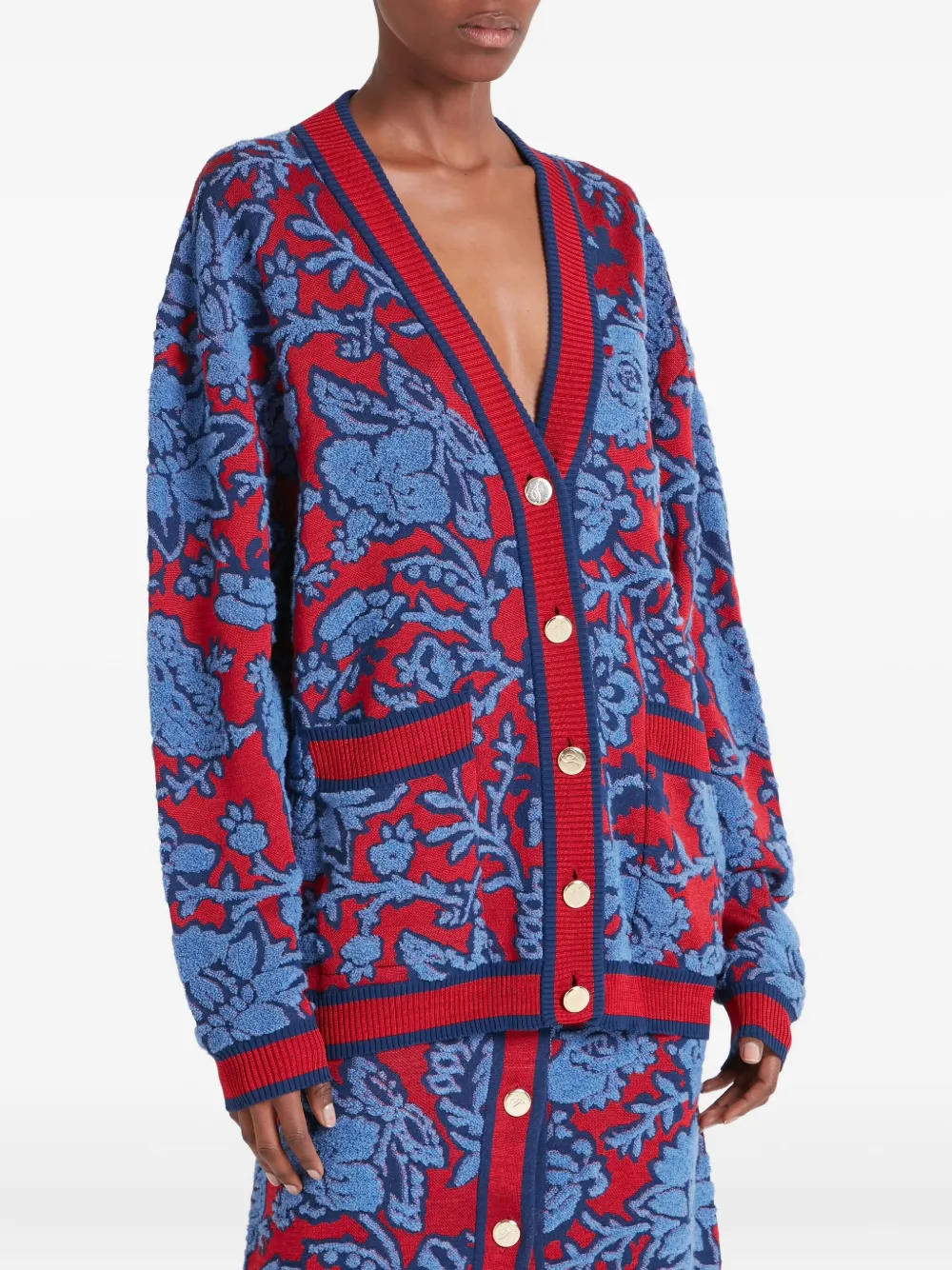 Temperley London Francis Cardigan Mit Blumenmuster In Multi