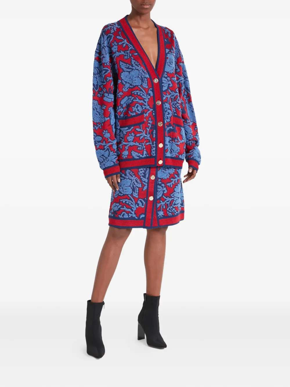 Temperley London Francis Cardigan Mit Blumenmuster In Multi