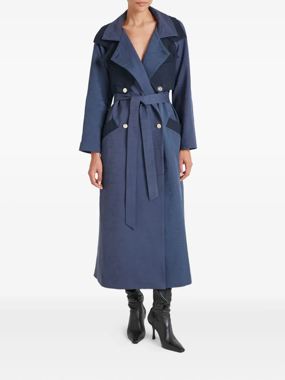Temperley London Doppelreihiger Victory Trenchcoat In Blue