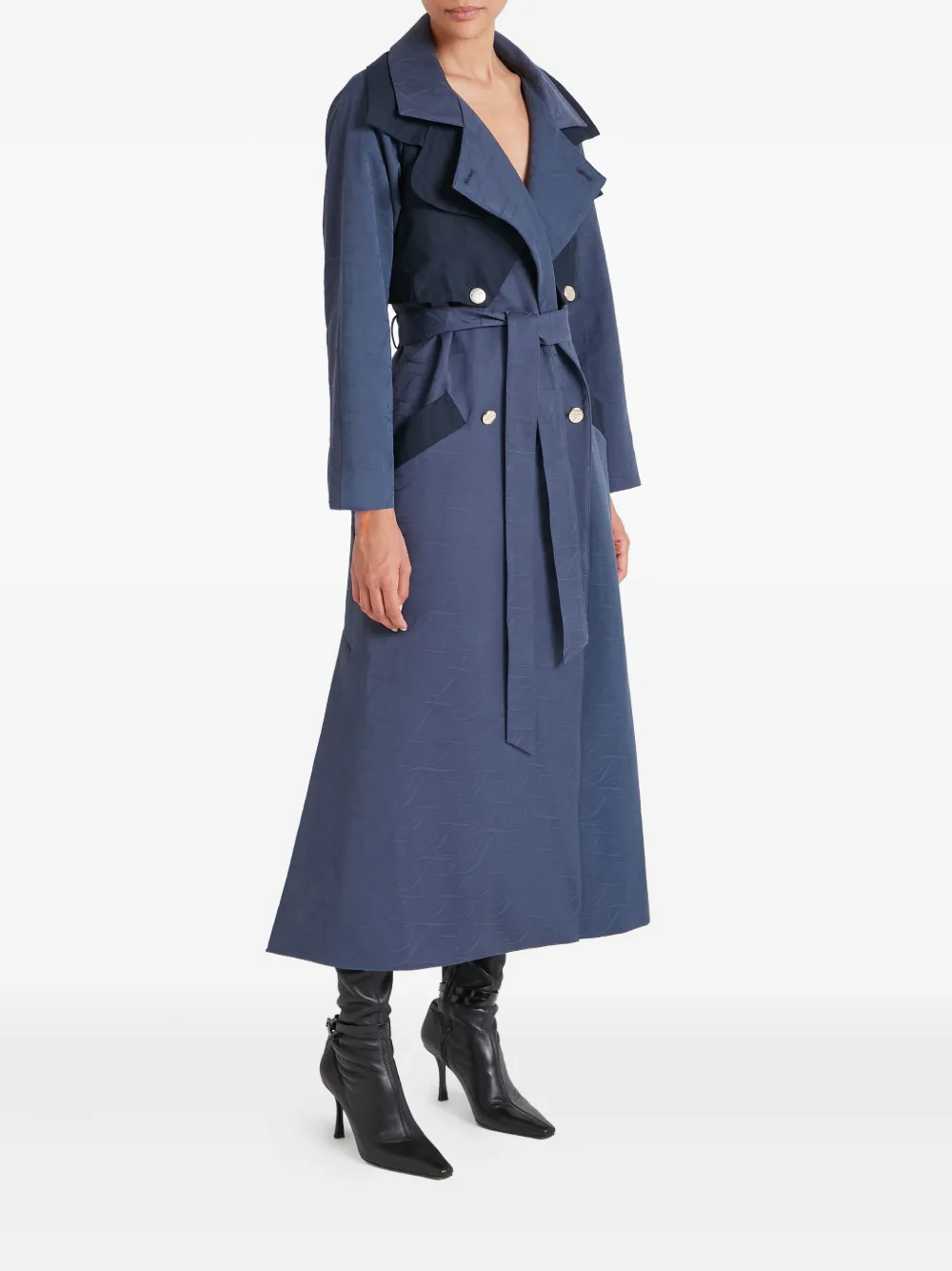 Temperley London Doppelreihiger Victory Trenchcoat In Blue