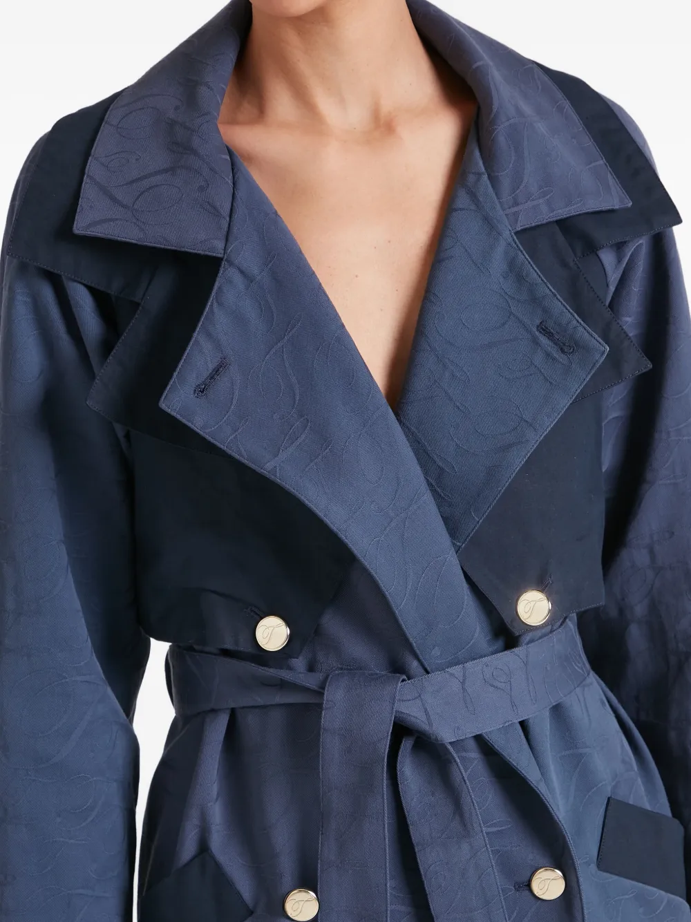 Temperley London Doppelreihiger Victory Trenchcoat In Blue