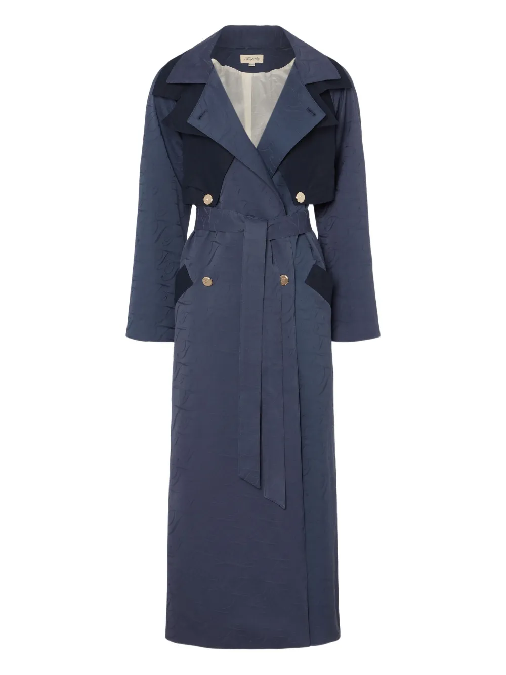 Temperley London Doppelreihiger Victory Trenchcoat In Blue