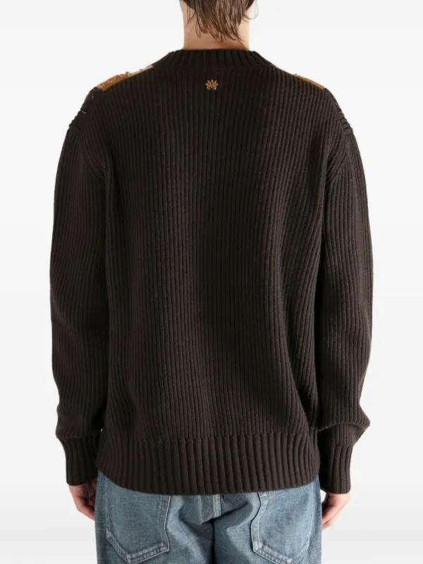 AMIRI ストライプカーディガン AMIRI ストライプ カーディガン | ブラウン | FARFETCH JP