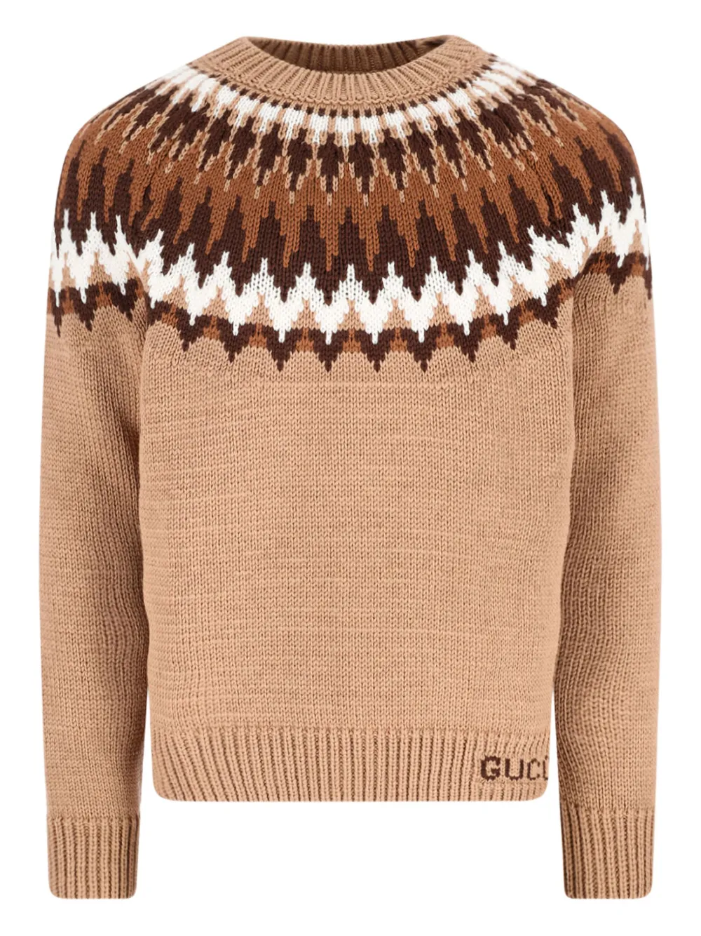 Gucci patterned wool jumper | marrón | Image 1