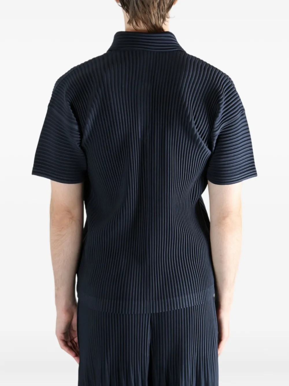 Homme Plissé Issey Miyake Geplooid poloshirt Blauw