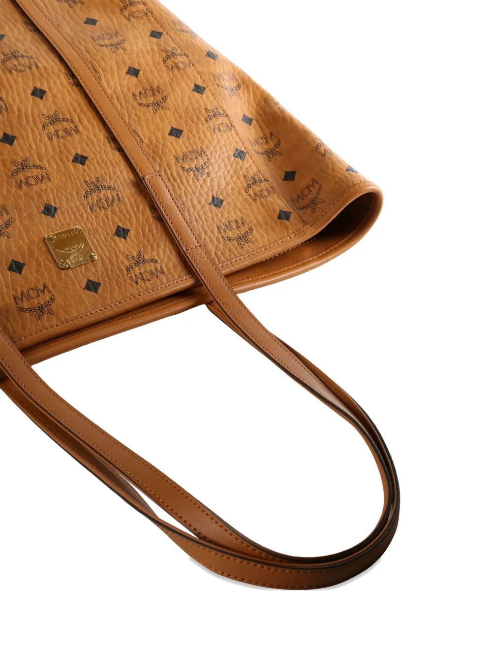 Mcm Logo-print Tote Bag In Brown