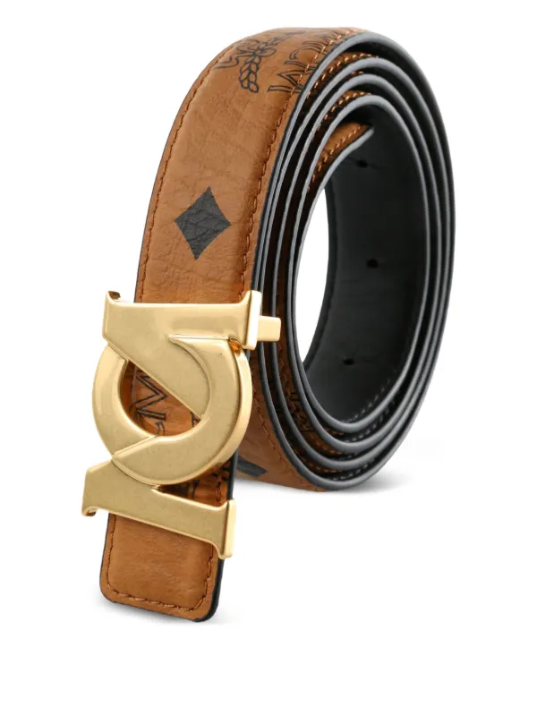 MCM M-Art Reversible Belt | Brown | FARFETCH