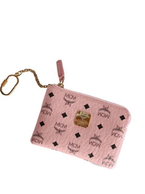 MCM logo-pattern chain-detail wallet