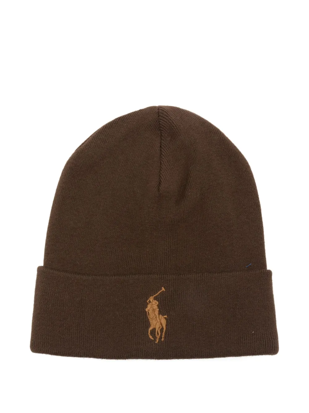 Polo Ralph Lauren Polo Pony-embroidered Beanie Hat In Brown