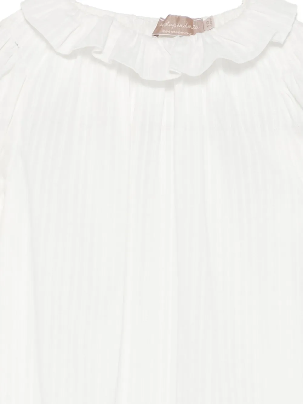 La Stupenderia Shirt met ruches en lange mouwen Wit