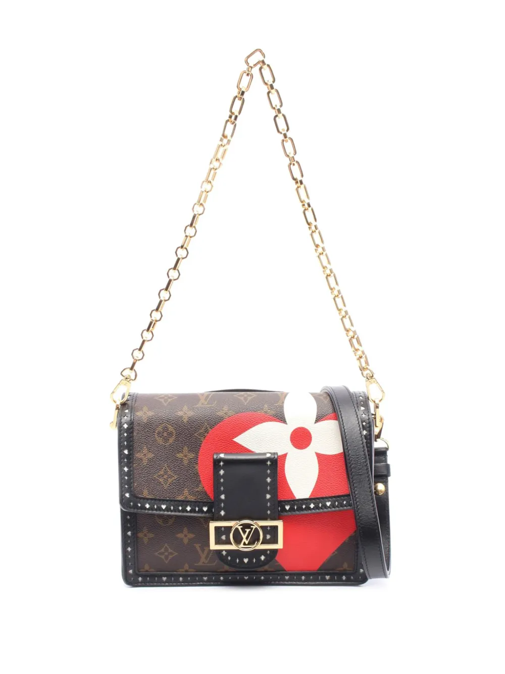 Pre-owned Louis Vuitton 2020 Monogram Game On Dauphine Mm Satchel In Brown