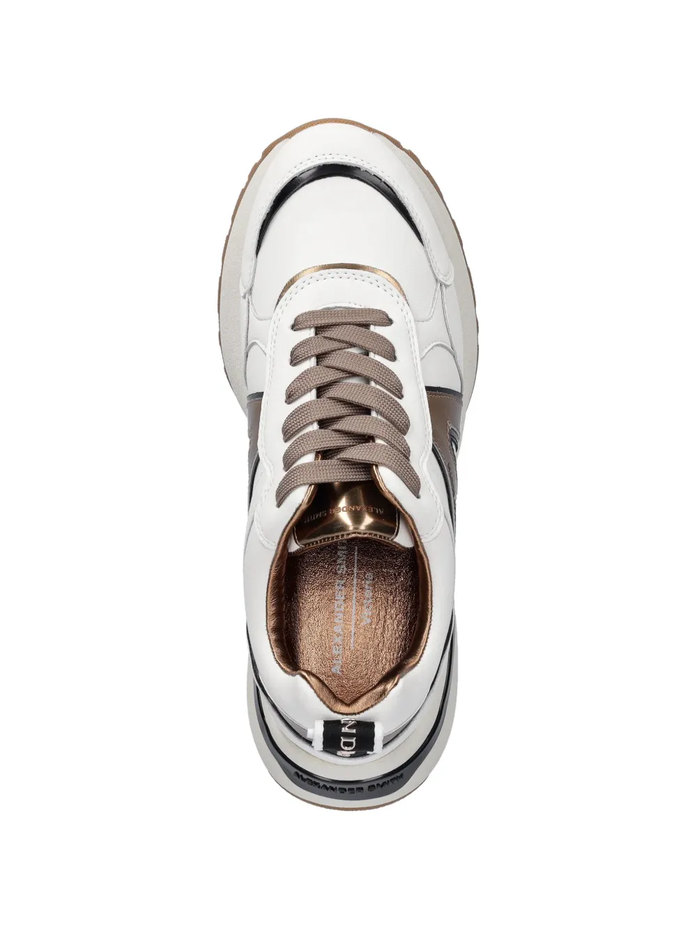 Alexander Smith Victoria metallic-trim sneakers Wit