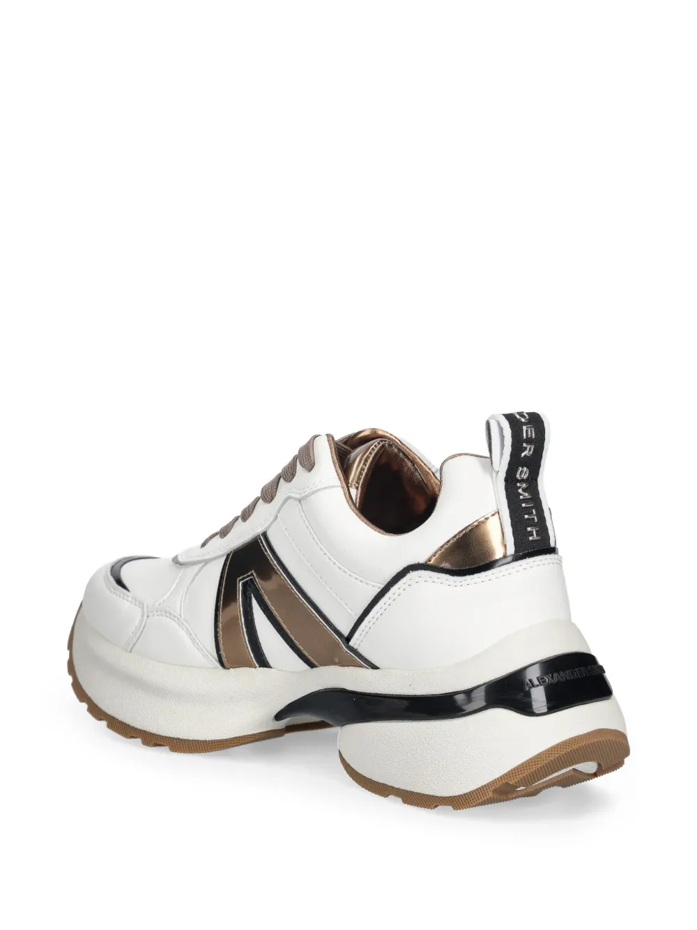  Alexander Smith Victoria Metallic-trim Sneakers - White 