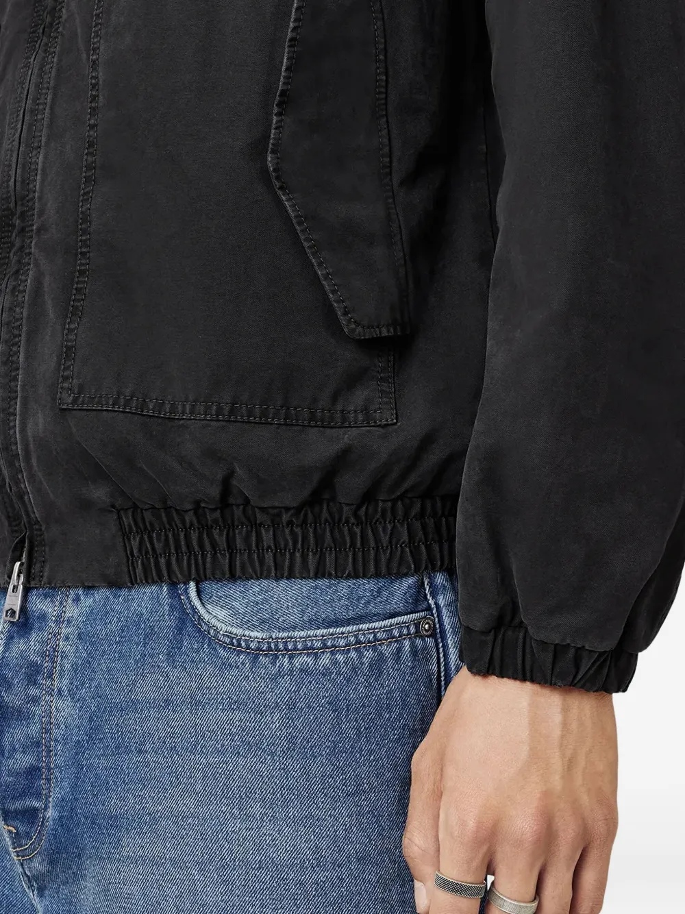 AllSaints Holman Ramskull jack met rits Zwart