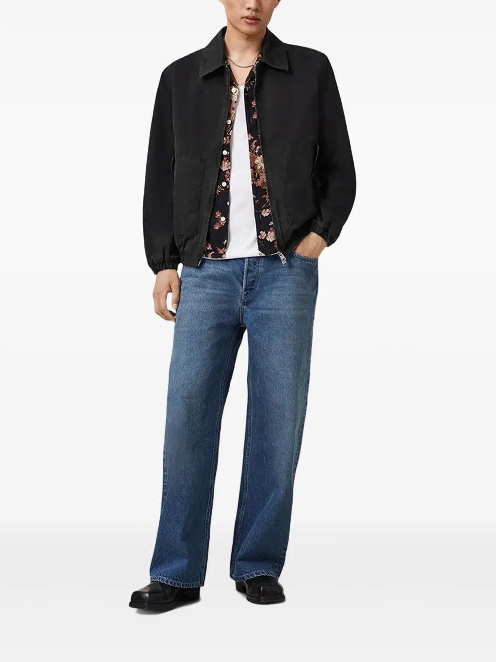  Allsaints Holman Ramskull Zip-up Jacket - Black 
