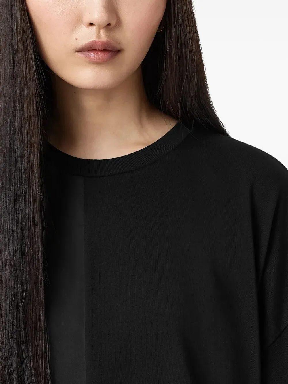 AllSaints Lenny kanten T-shirt met korte mouwen Zwart