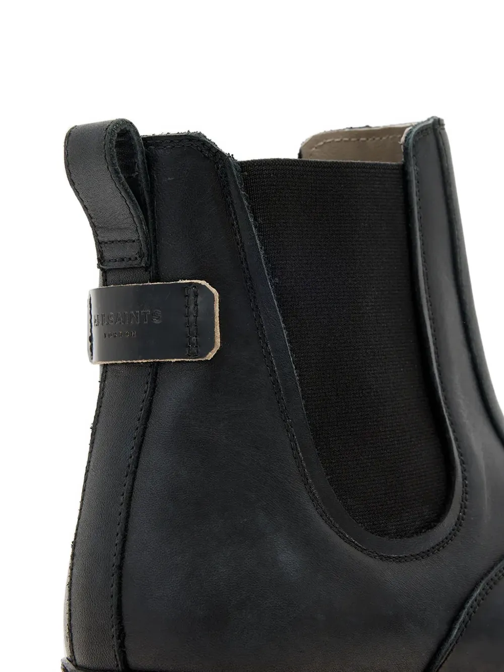 Allsaints Skiff Pull-tab Chelsea Boots In Black
