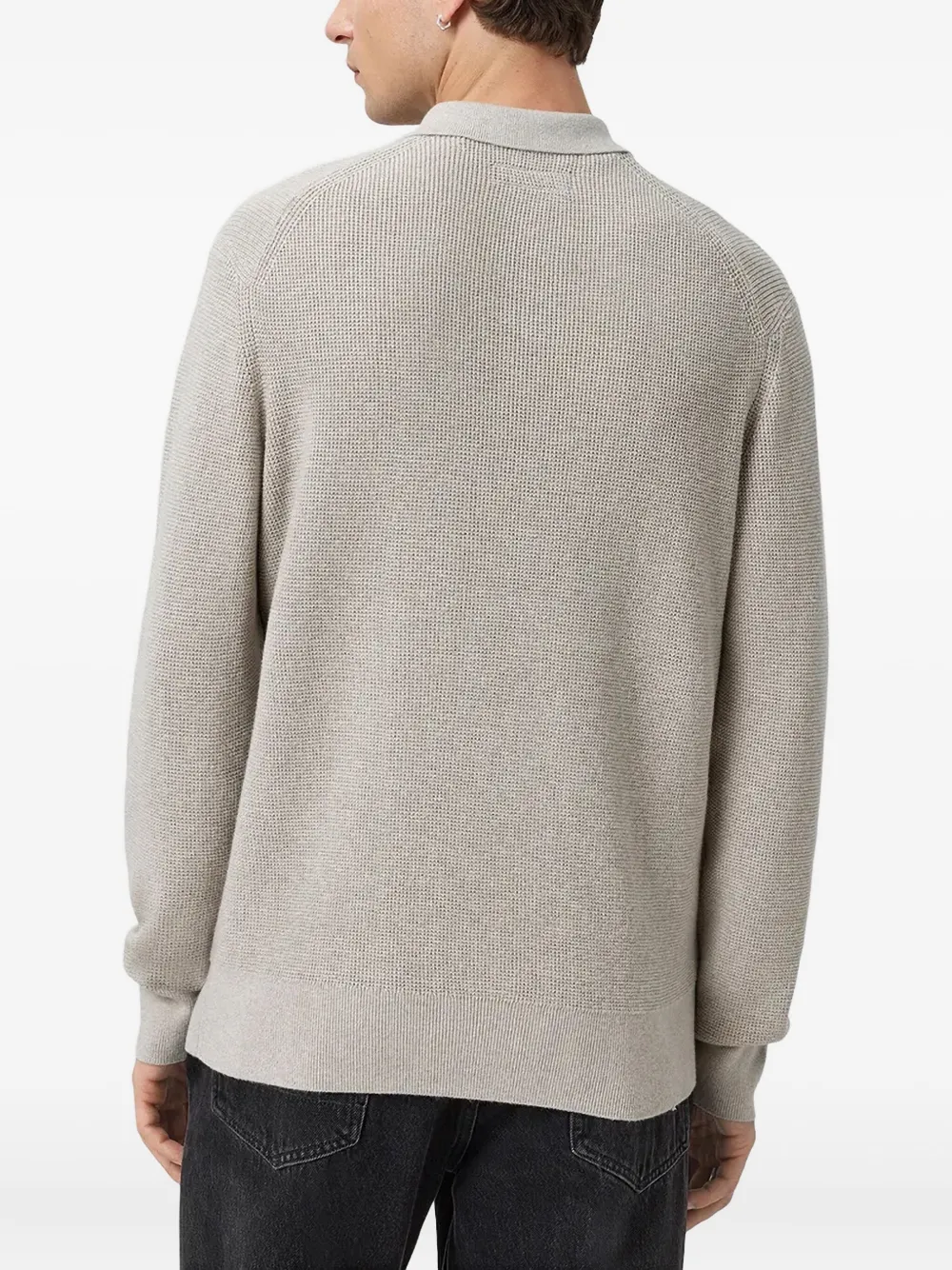 AllSaints Aspen poloshirt met lange mouwen Grijs