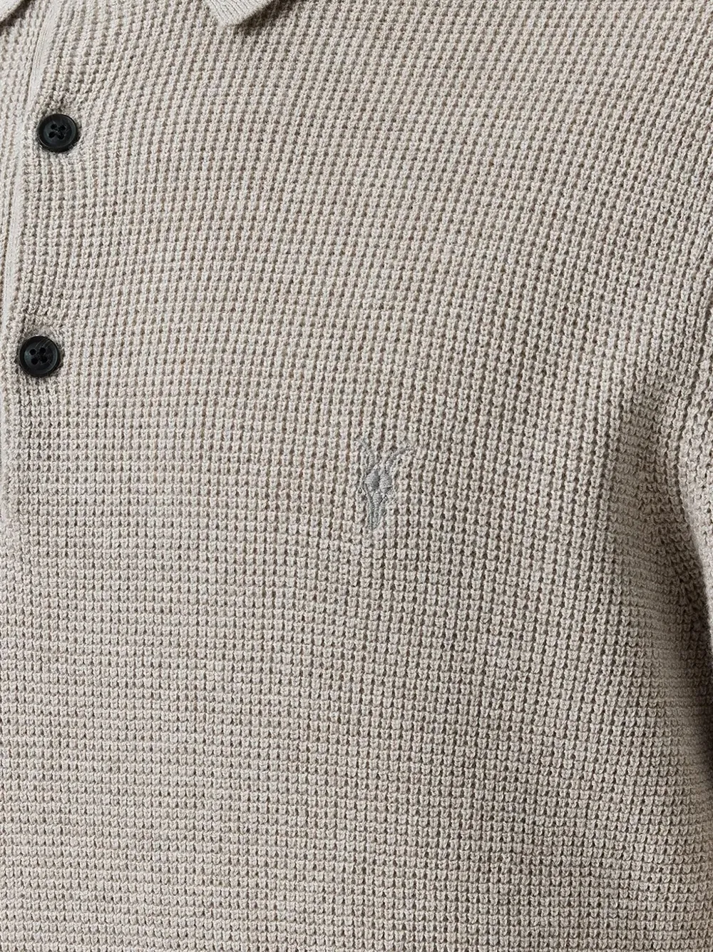 AllSaints Aspen poloshirt met lange mouwen Grijs
