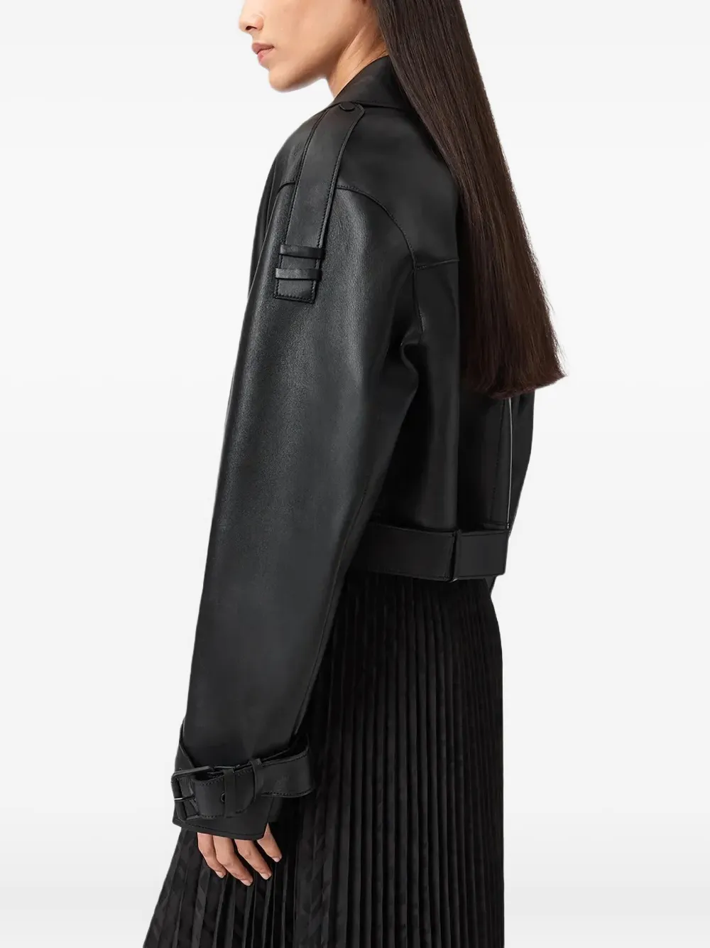 AllSaints Jack met ceintuur Zwart