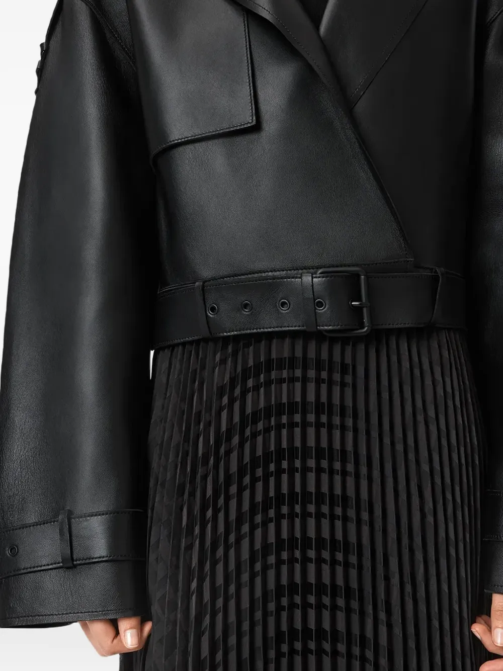 AllSaints Jack met ceintuur Zwart