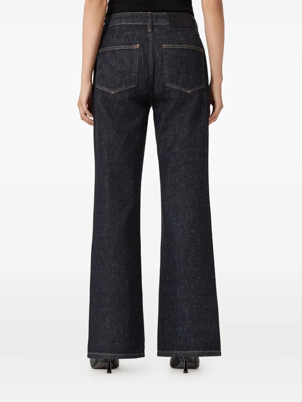 AllSaints Ember Sparkle verfraaide jeans Blauw