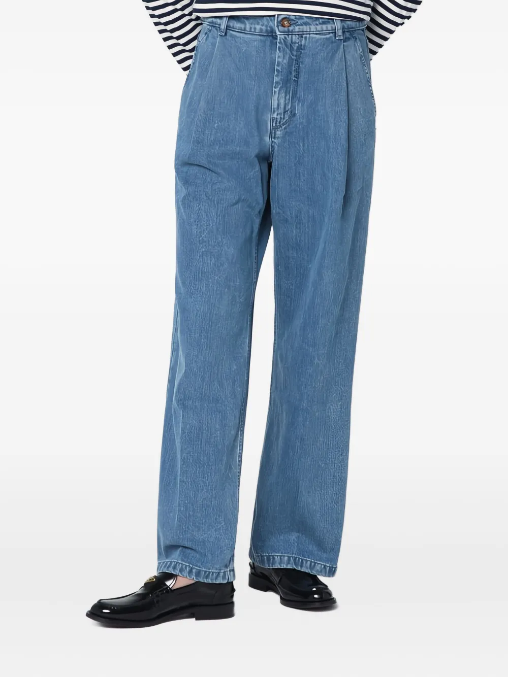 Maison Kitsuné Jeans Mit Fuchs-patch In Blue