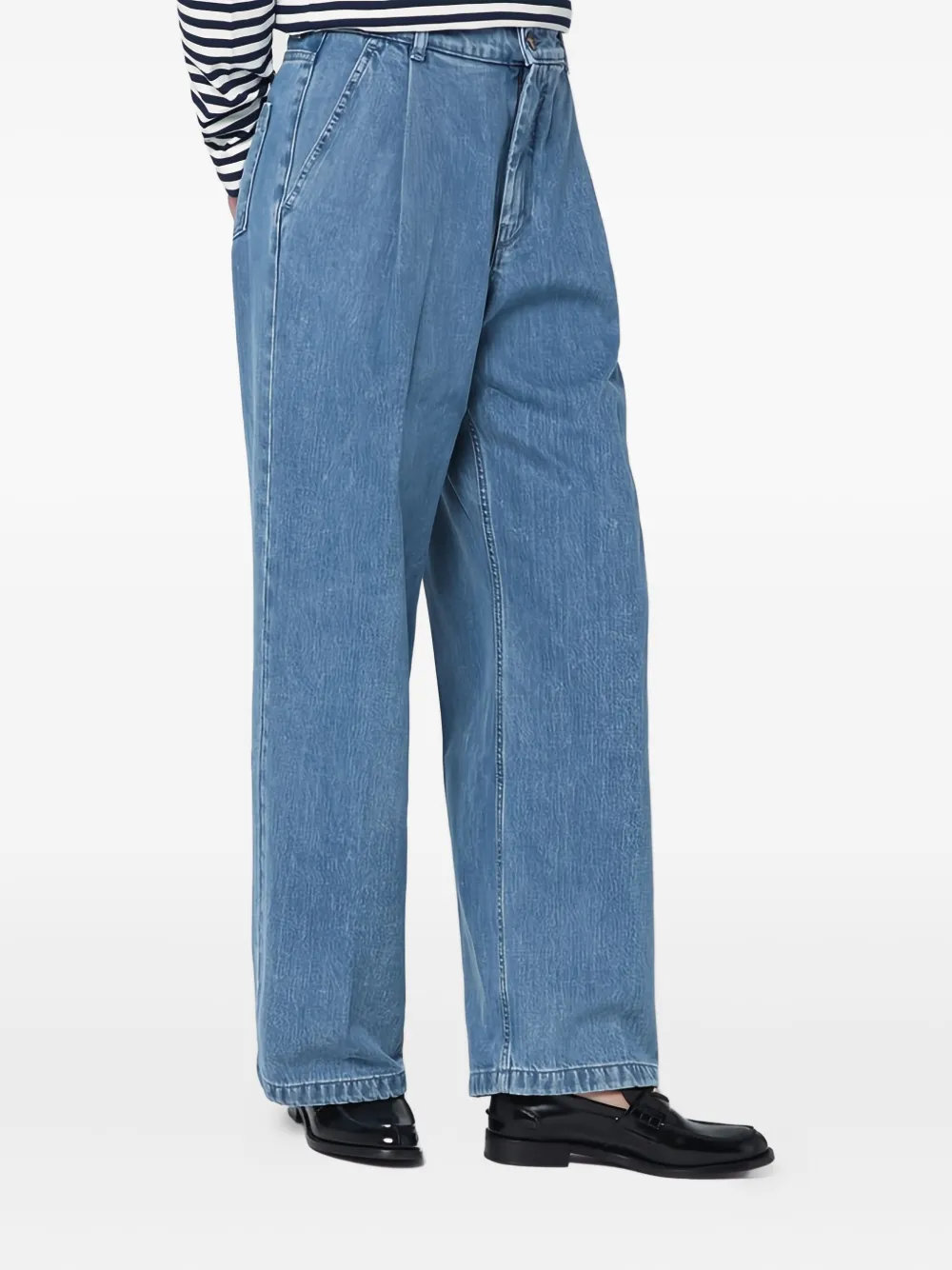 Maison Kitsuné Jeans Mit Fuchs-patch In Blue