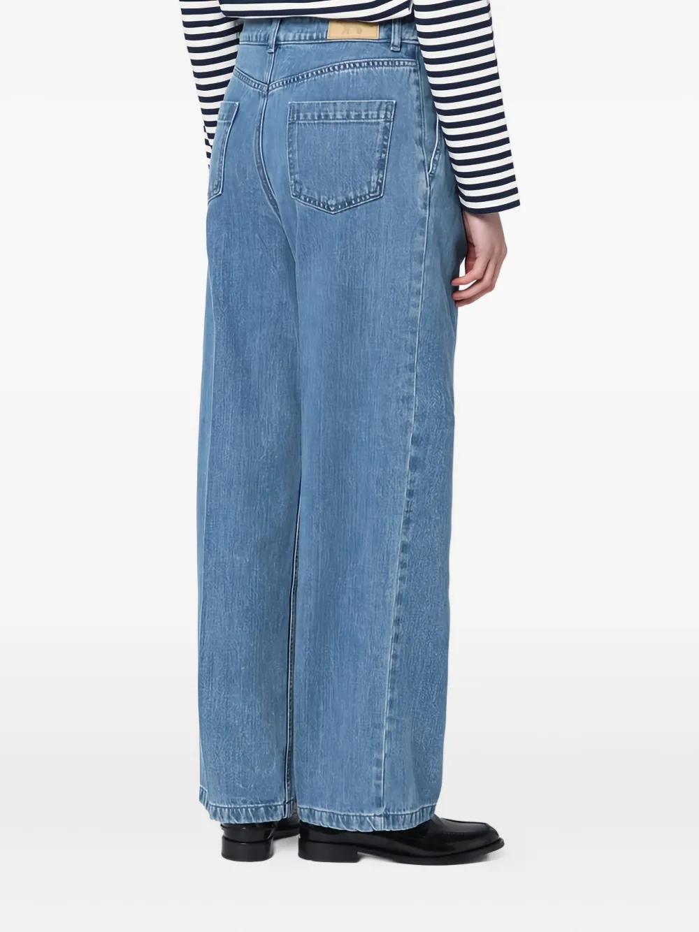 Maison Kitsuné Jeans Mit Fuchs-patch In Blue