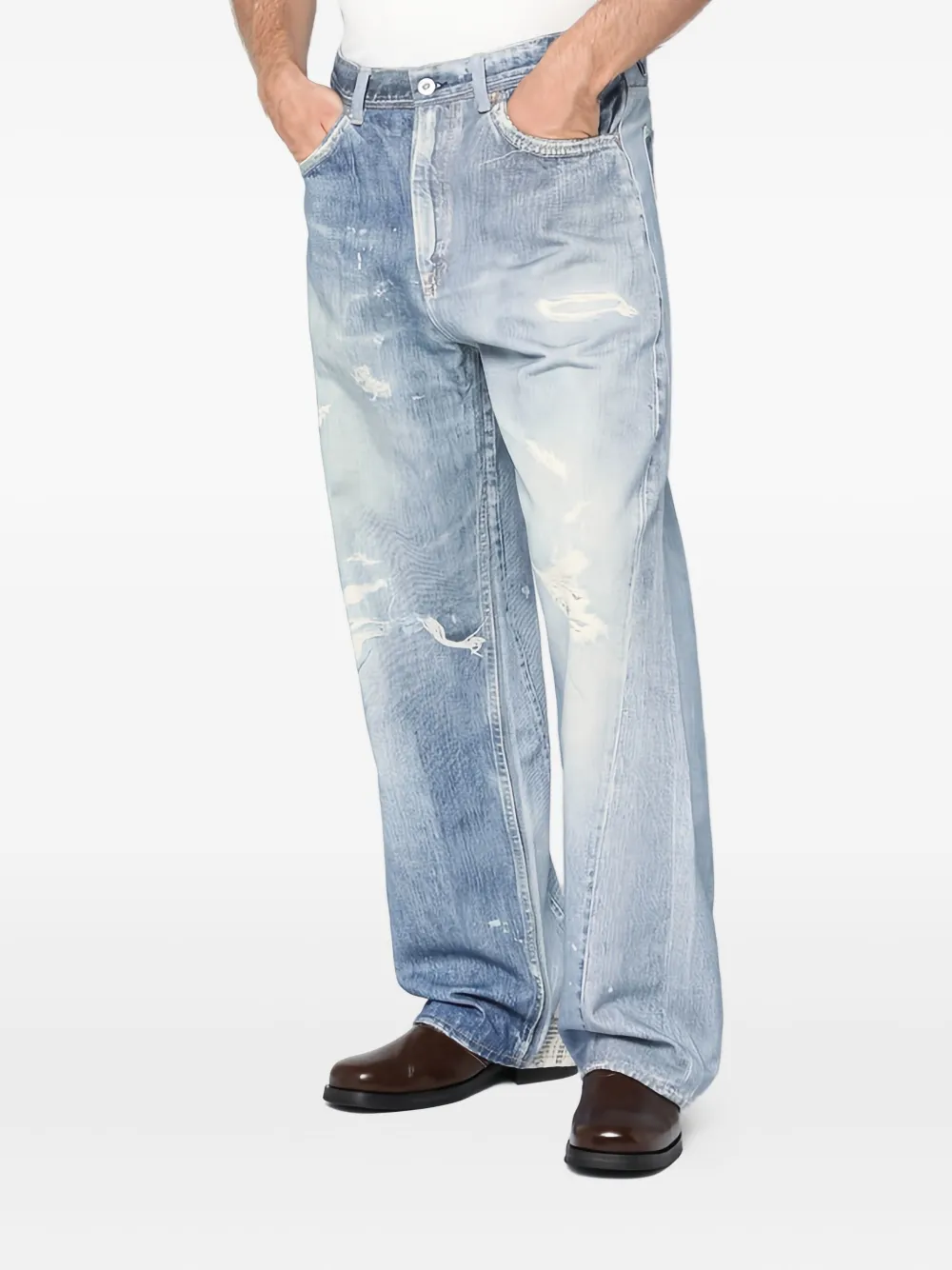 OUR LEGACY Gerafelde jeans Blauw