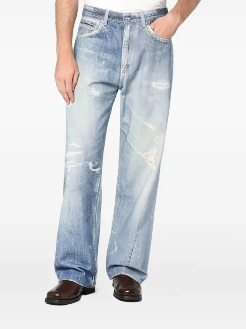 OUR LEGACY distressed-effect cotton jeans