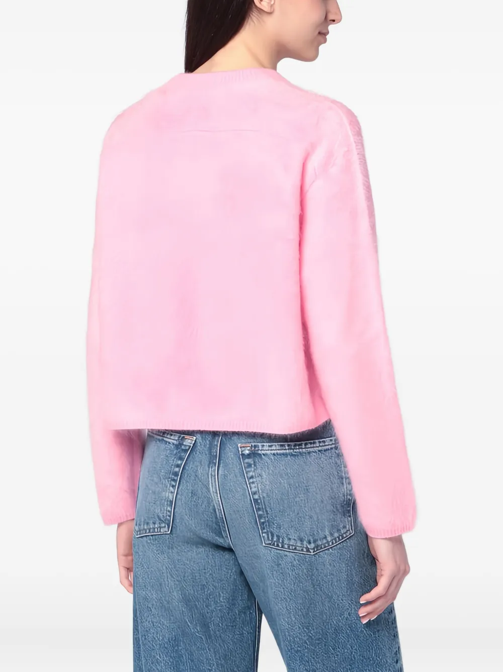 Soft Goat Round-neck Sweater In Pink
