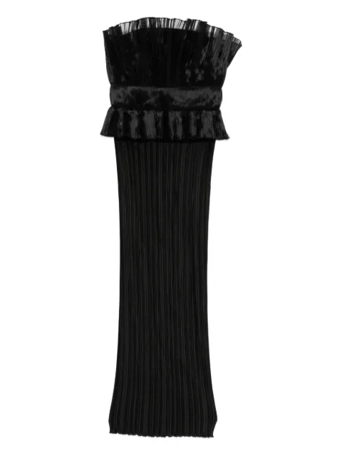 L'IDÉE فستان ميدي بكسرات وكرانيش