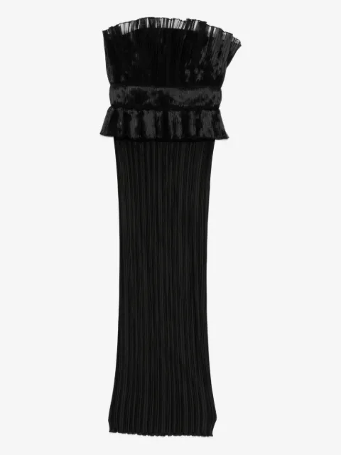 L'IDÉE ruffled pleated midi dress
