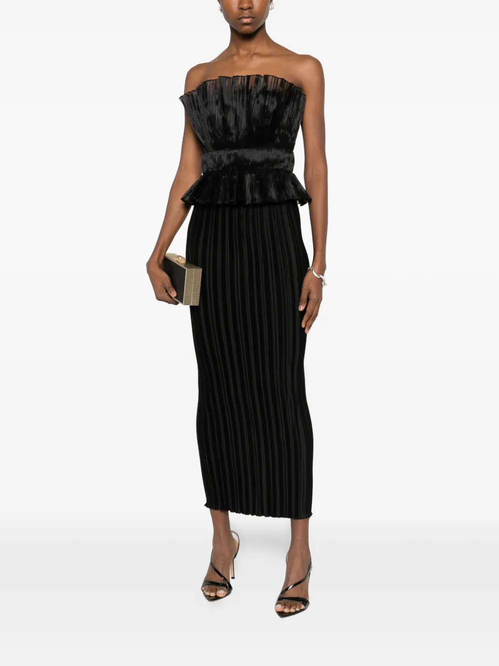 L'IDÉE ruffled pleated midi dress | Cocktail & Party Dresses | Image 2