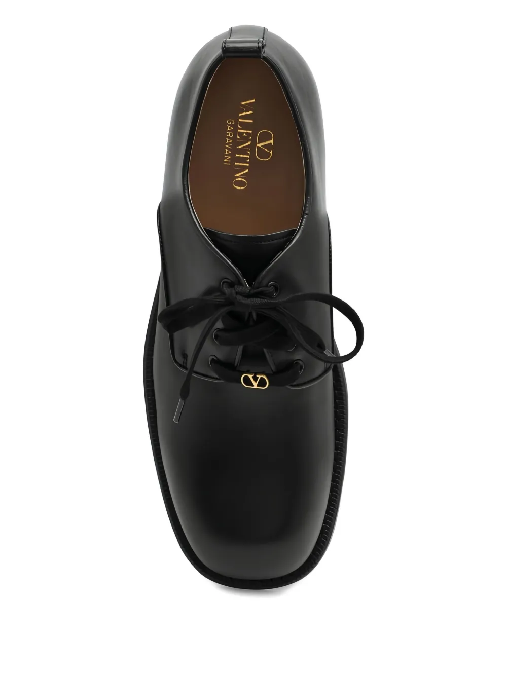 Valentino Garavani VLogo derby schoenen met plakkaat Zwart