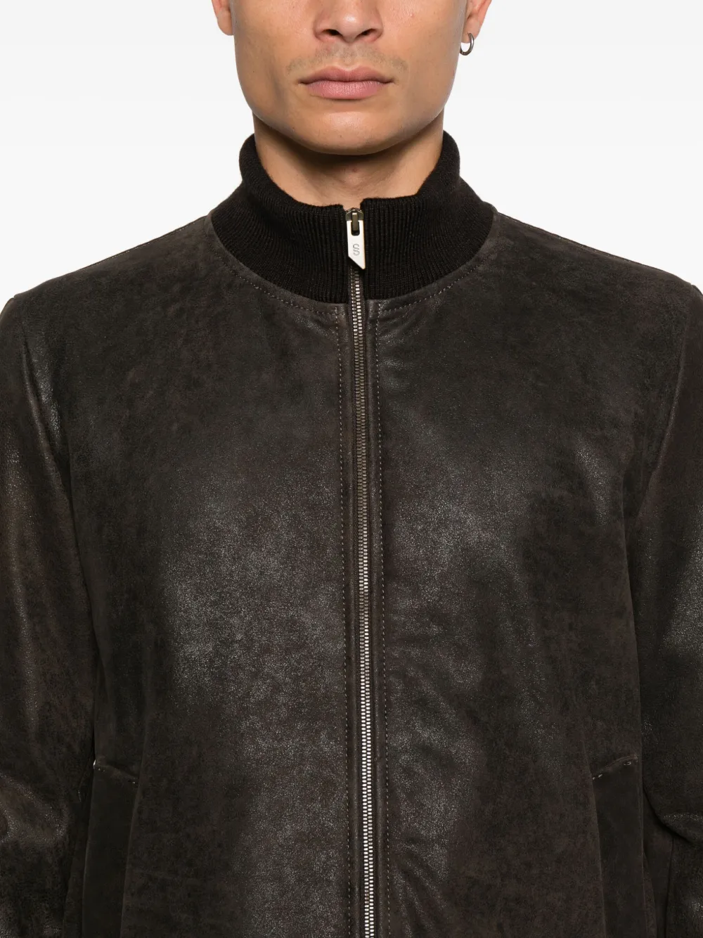 Salvatore Santoro Bomberjack met rits Bruin