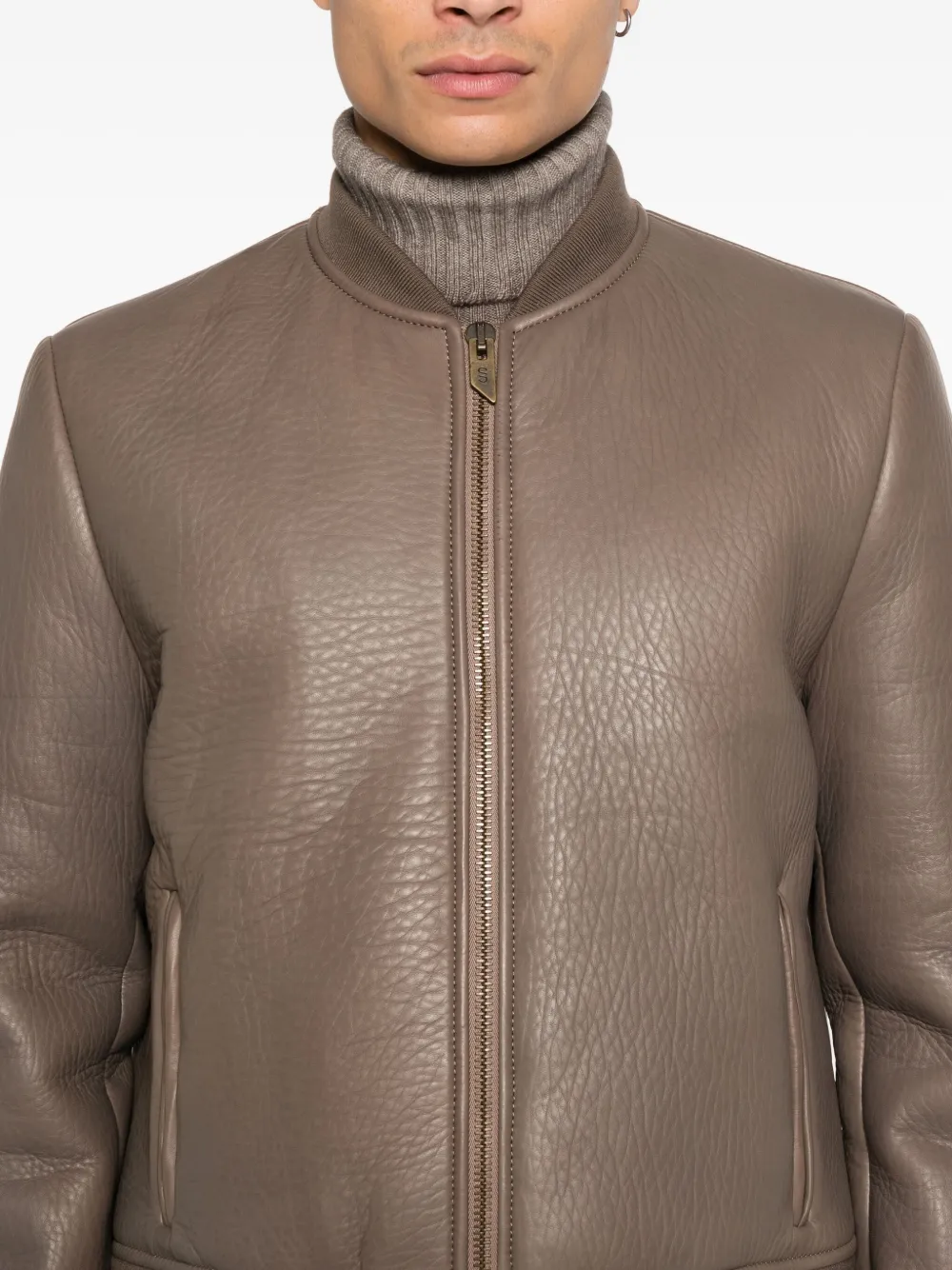 Salvatore Santoro Jack met ritssluiting Bruin