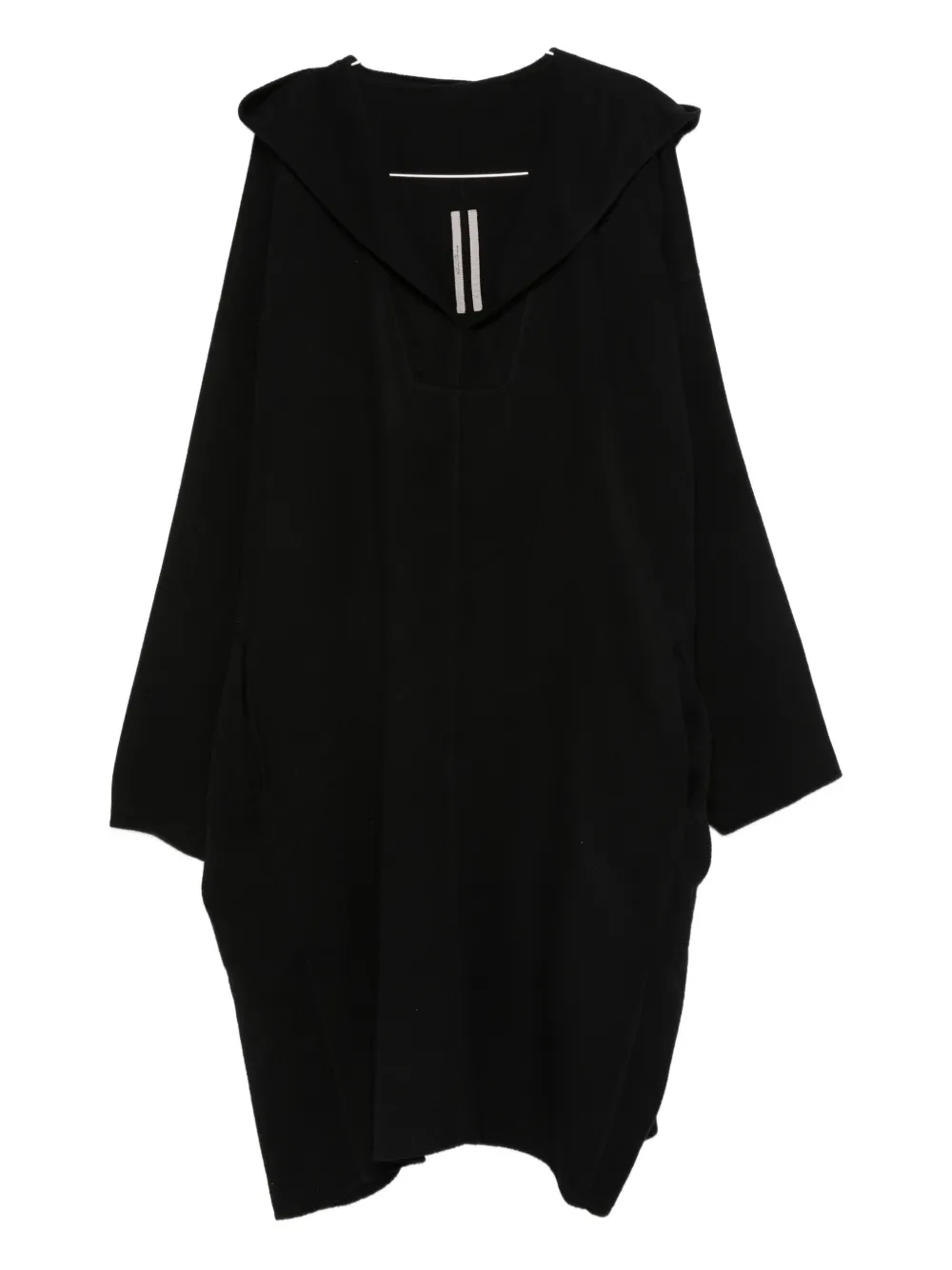 Rick Owens Wide-collar Coat In Black