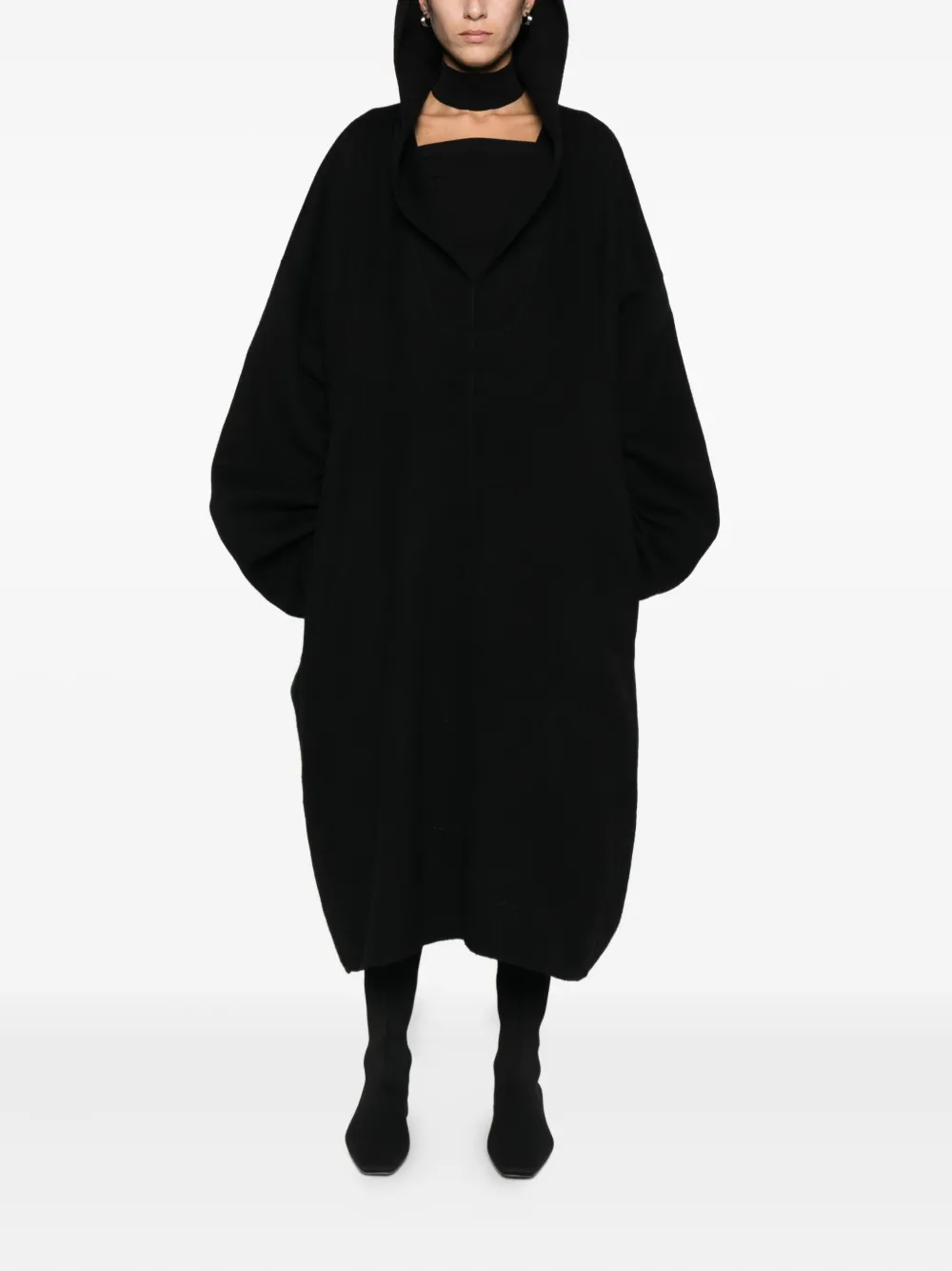 Rick Owens Jas met brede kraag - Zwart