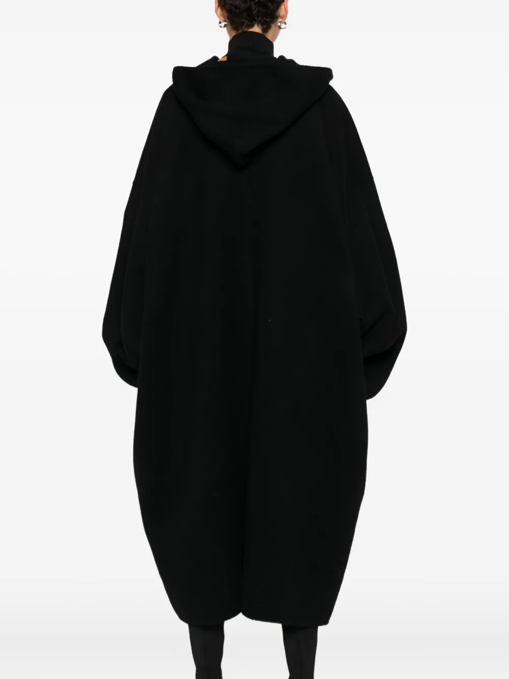 Rick Owens Wide-collar Coat In Black