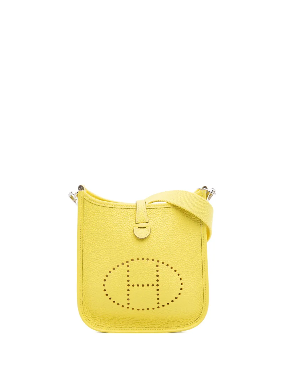 Pre-owned Hermes 2020 Clemence Evelyne Tpm Crossbody Bag In Yellow