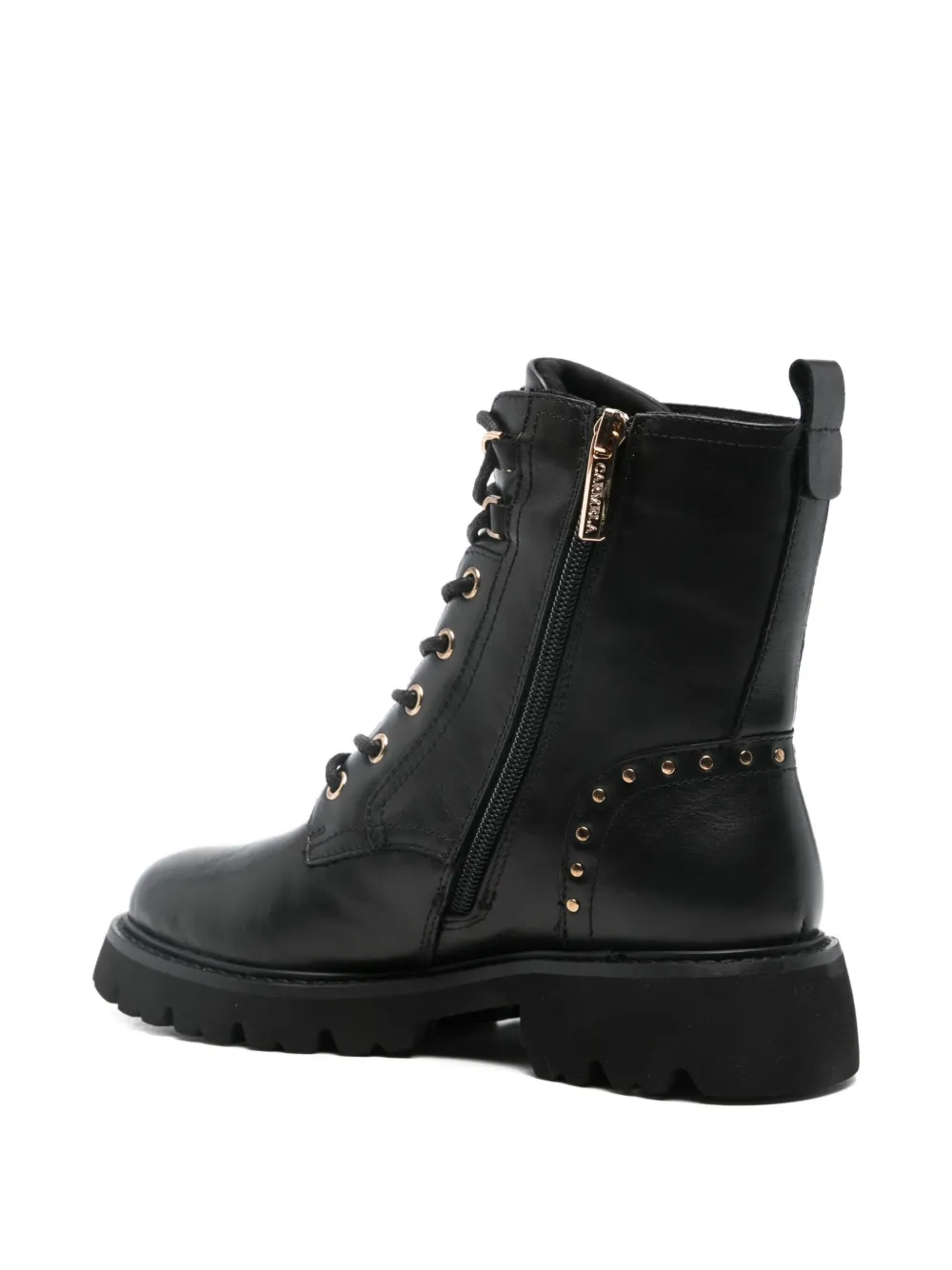 Carmela Lace-up Boots In Black