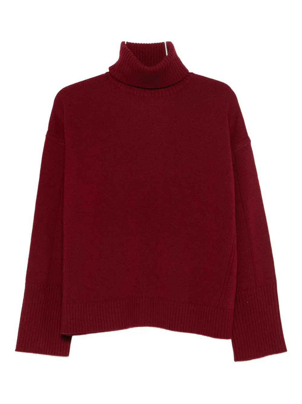 Majestic Roll-neck Sweater In Burgundy