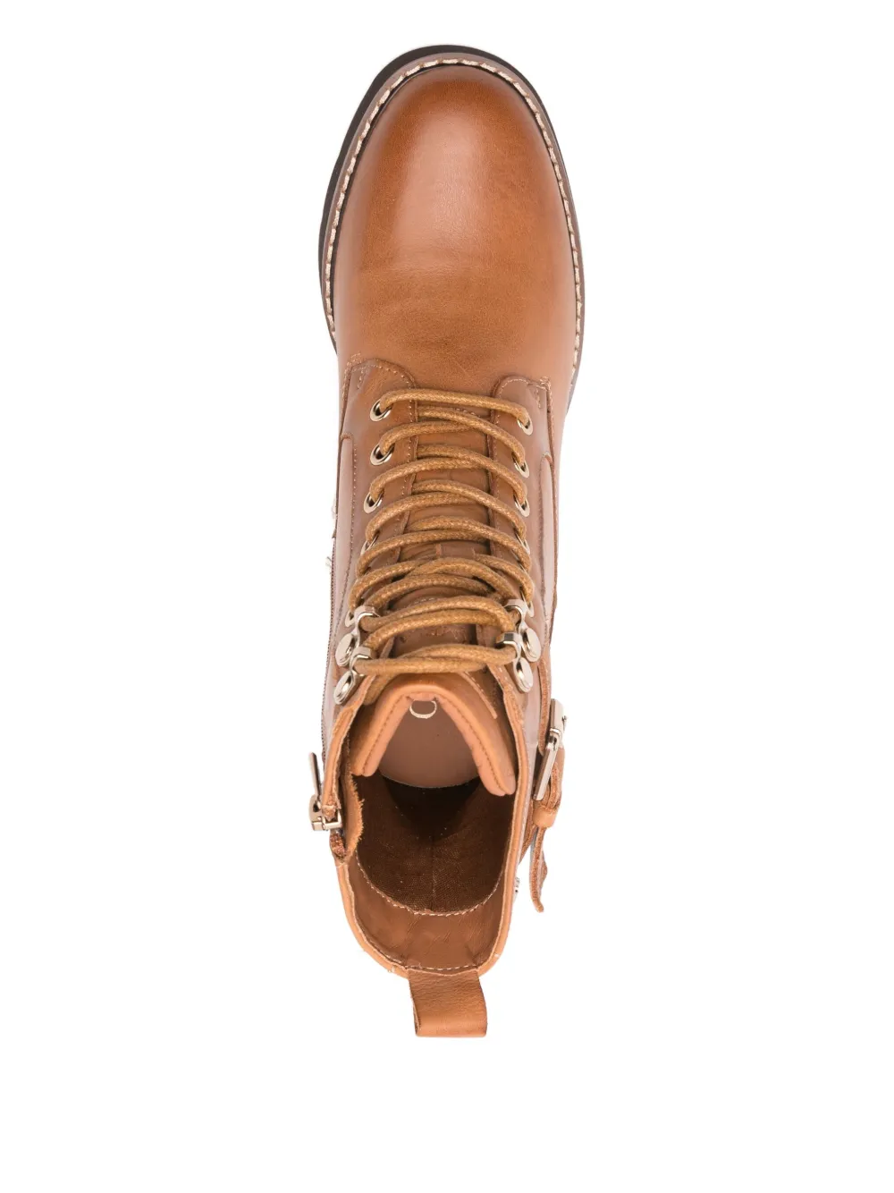 Carmela 80mm Lace-up Boots In Brown